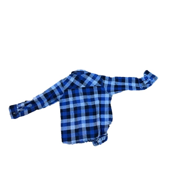Kids blue flannel - Picture 3 of 4